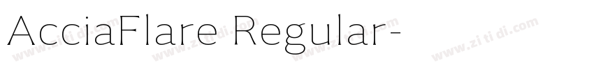 AcciaFlare Regular字体转换